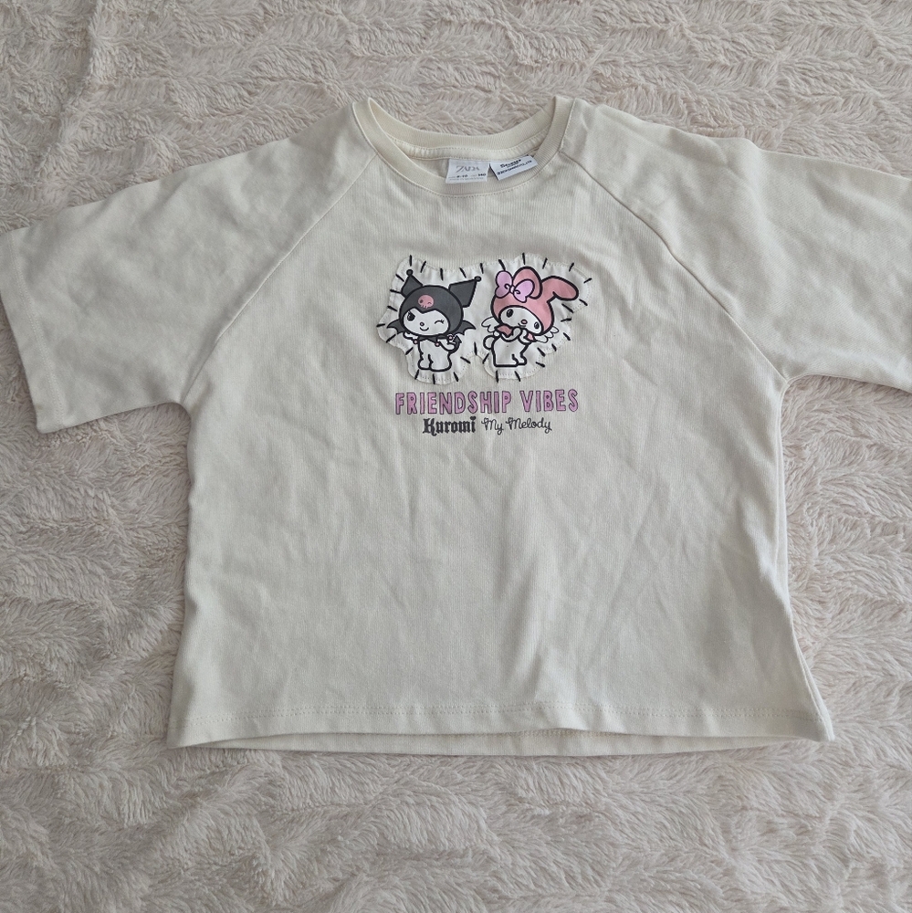 Zara Sanrio Cream Friendship Vibes T-Shirt